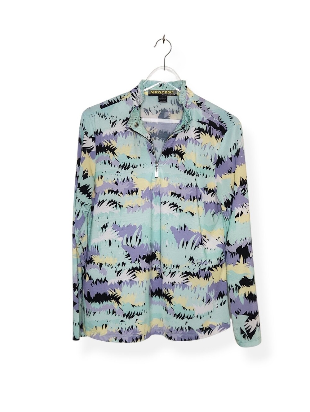 Jamie Sadock Sunsense Long Sleeve Printed UPF 50+ Shirt Top Size Large